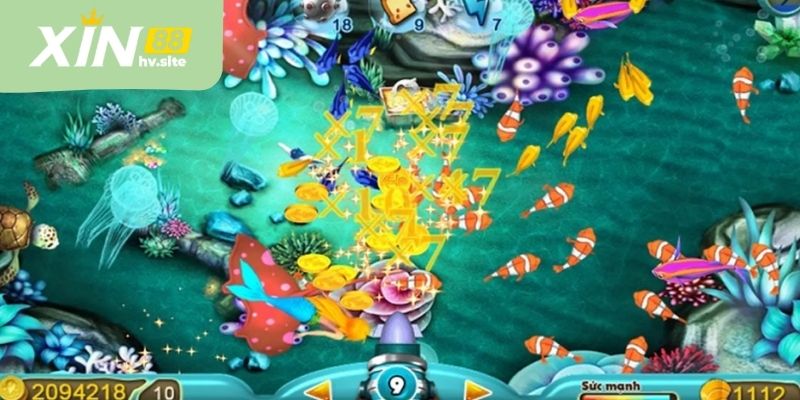 Giao diện phòng bắn cá xin88 hiển thị chu kỳ và số người tham gia